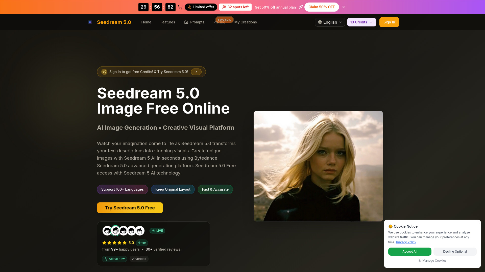 Seedream 5.0 screenshot