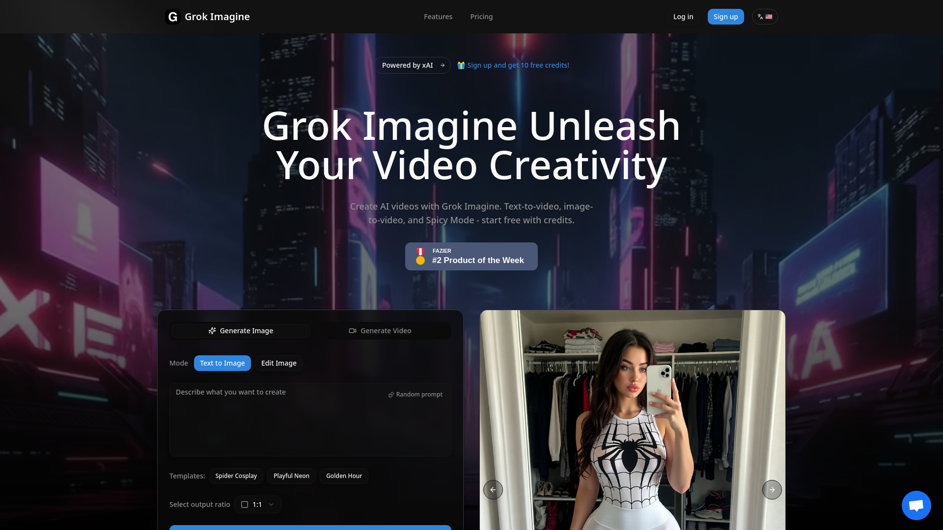Grok Imagine screenshot