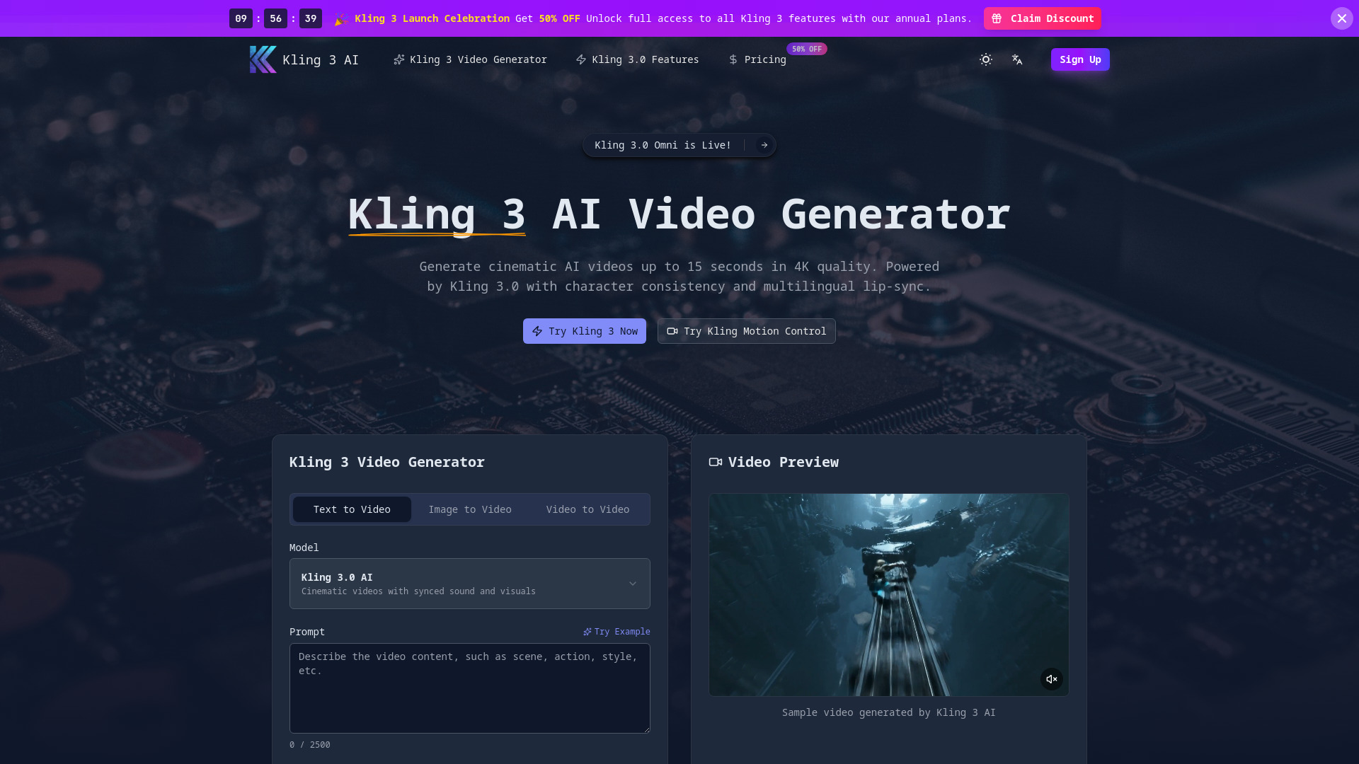 Kling 3 AI screenshot