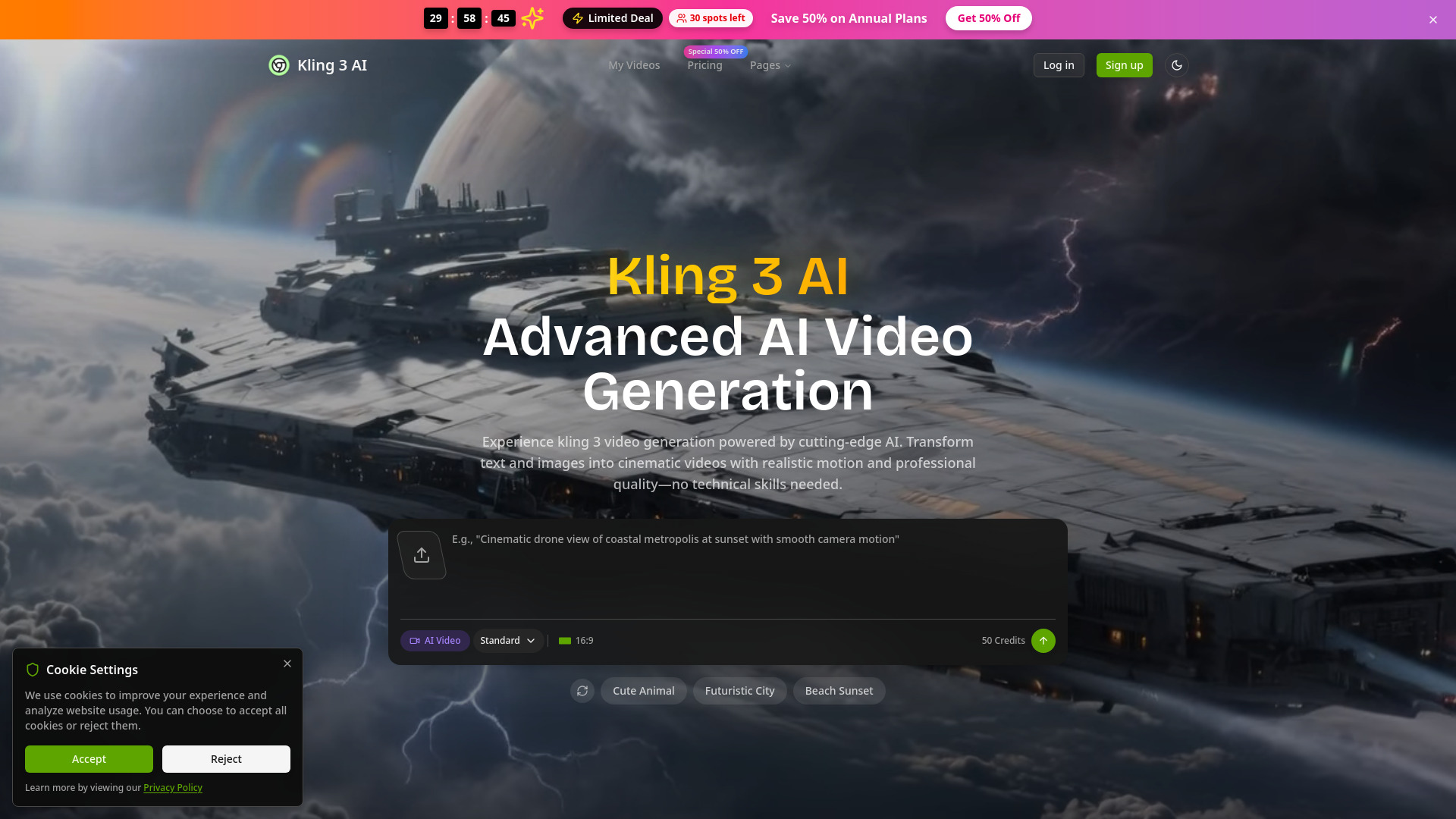 Kling 3 AI screenshot
