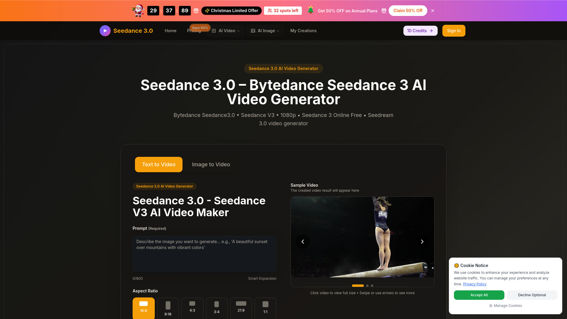 Seedance 3.0 screenshot