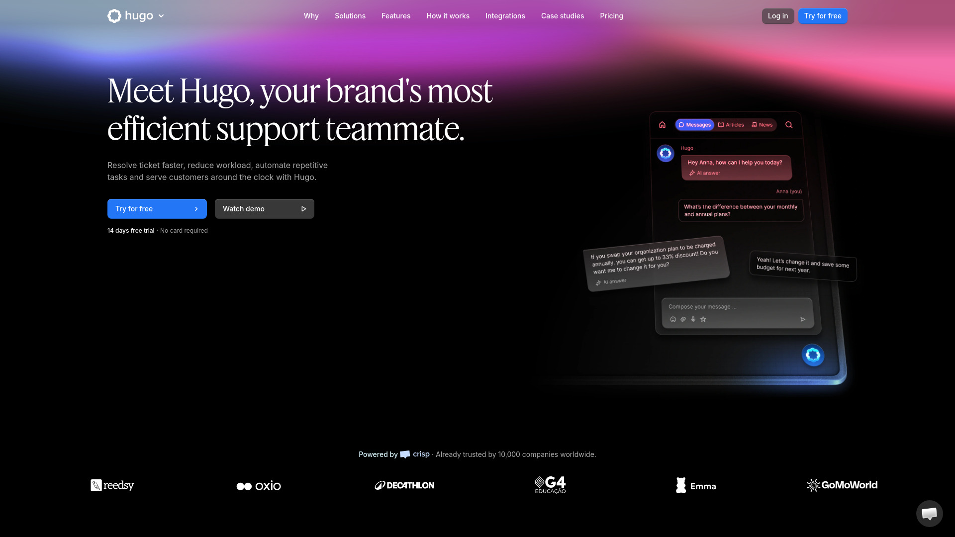 Hugo screenshot