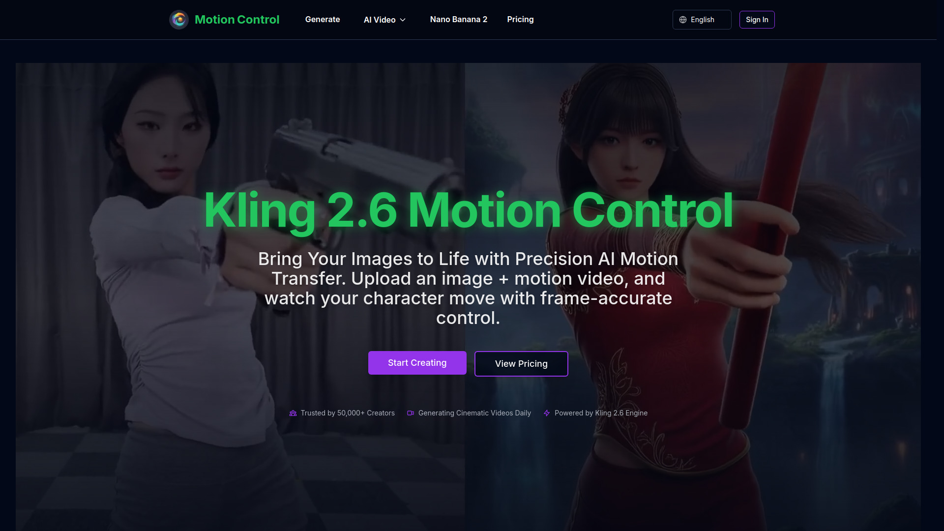 Kling 2.6 Motion Control screenshot