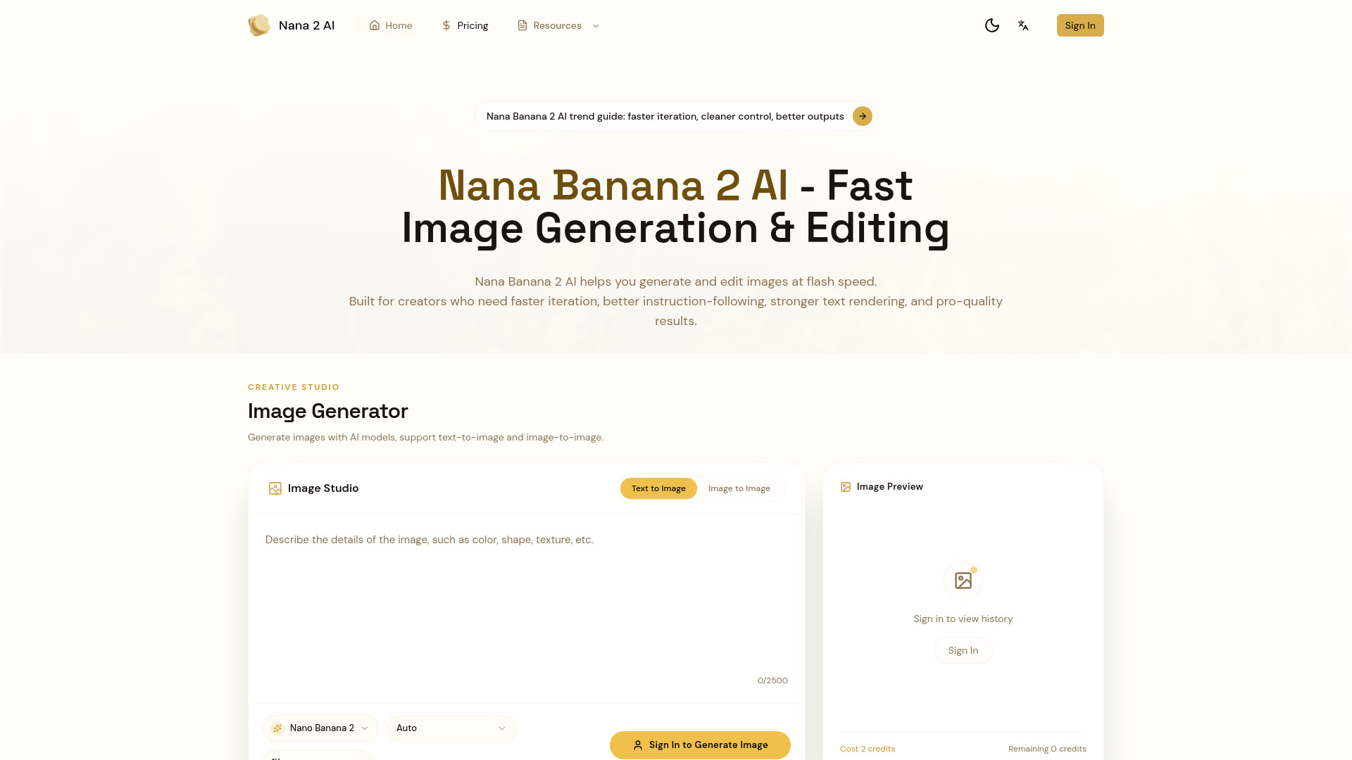 Nana Banana 2 AI screenshot