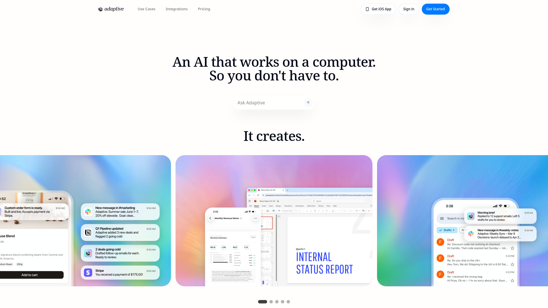 Adaptive screenshot