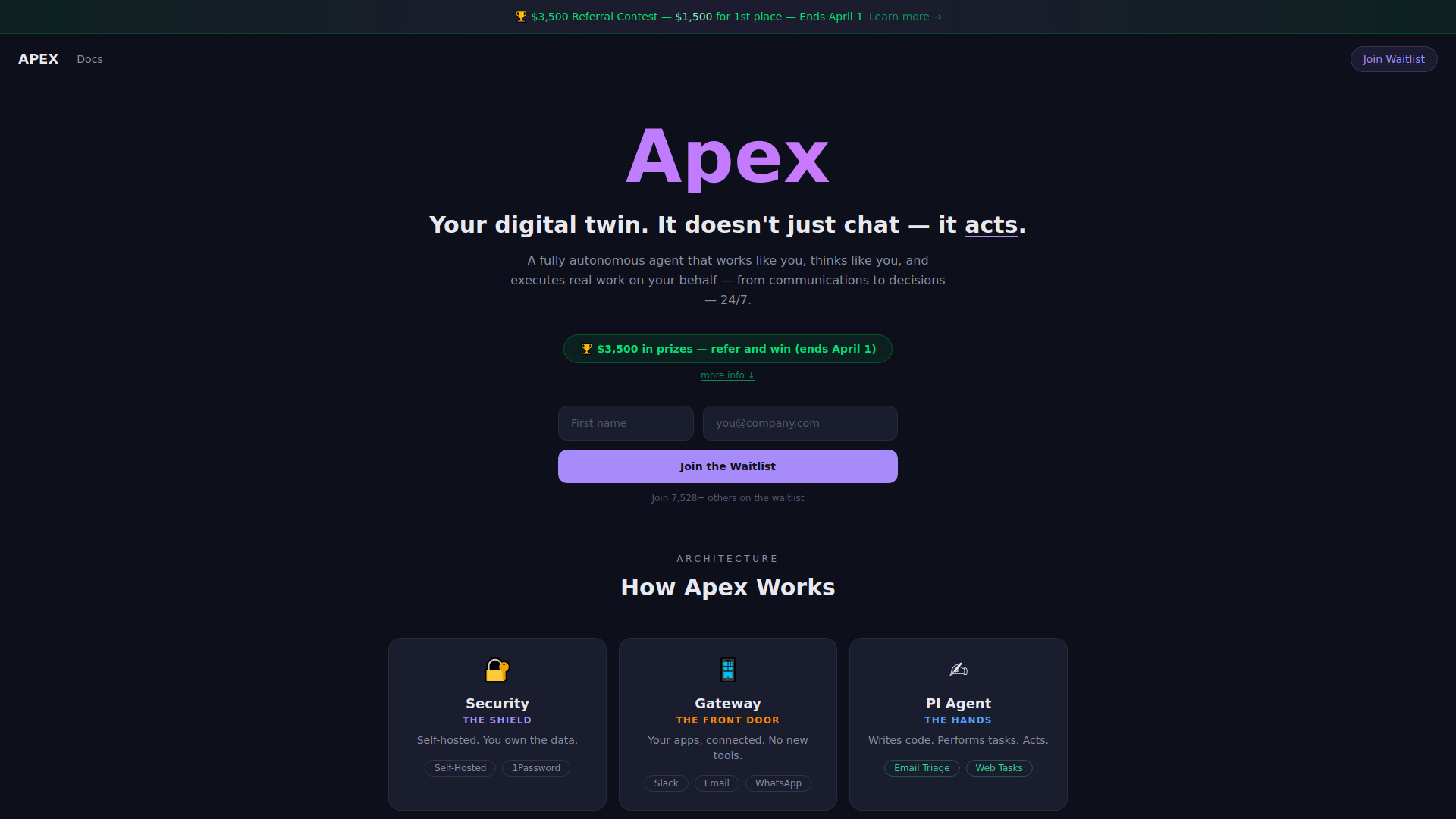 Apex screenshot