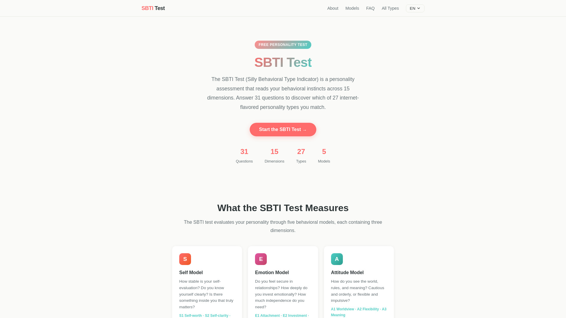 SBTI Test screenshot