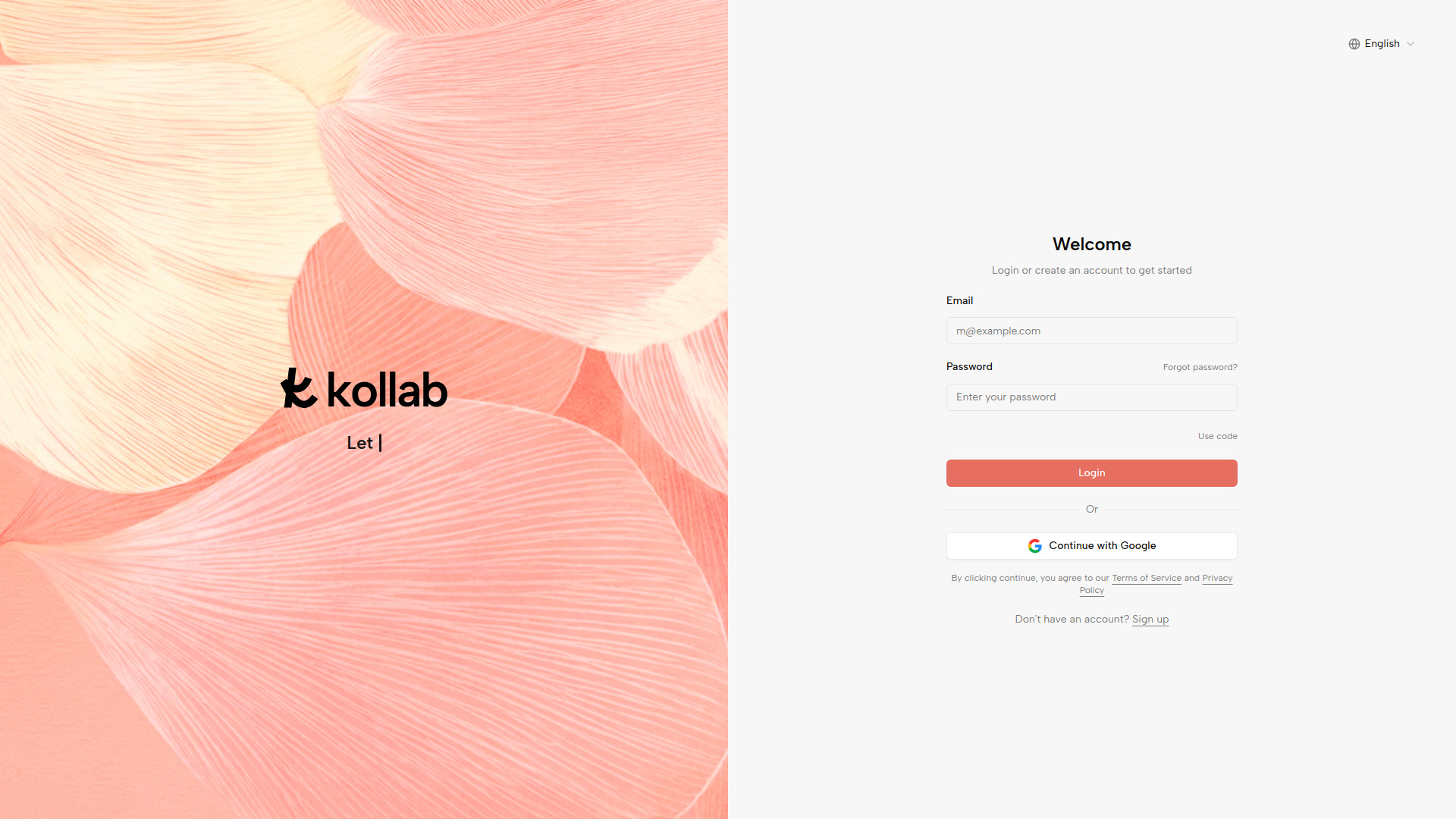 Kollab screenshot