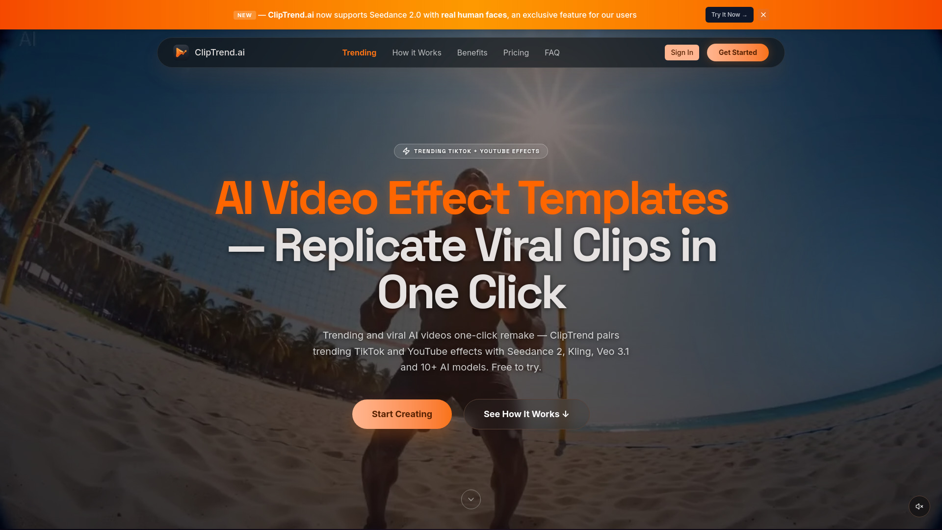 Cliptrend.ai screenshot