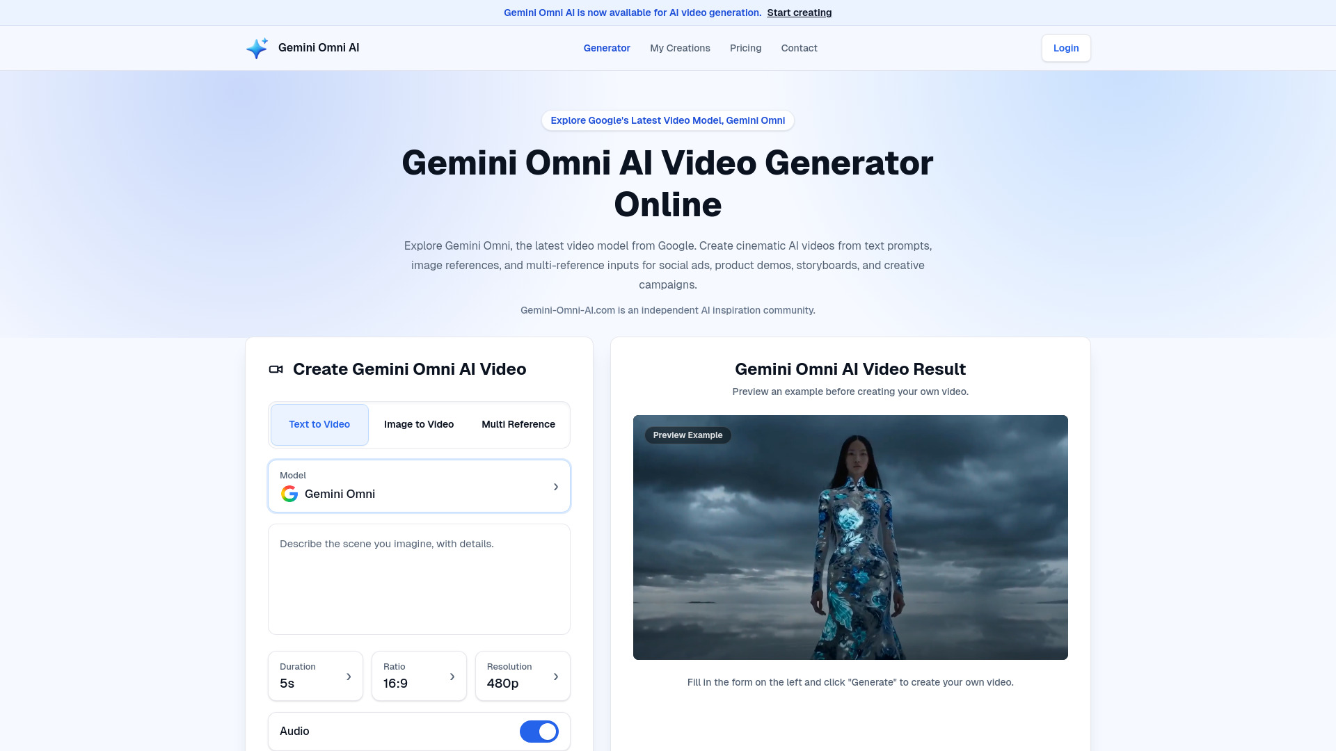 Gemini Omni AI screenshot