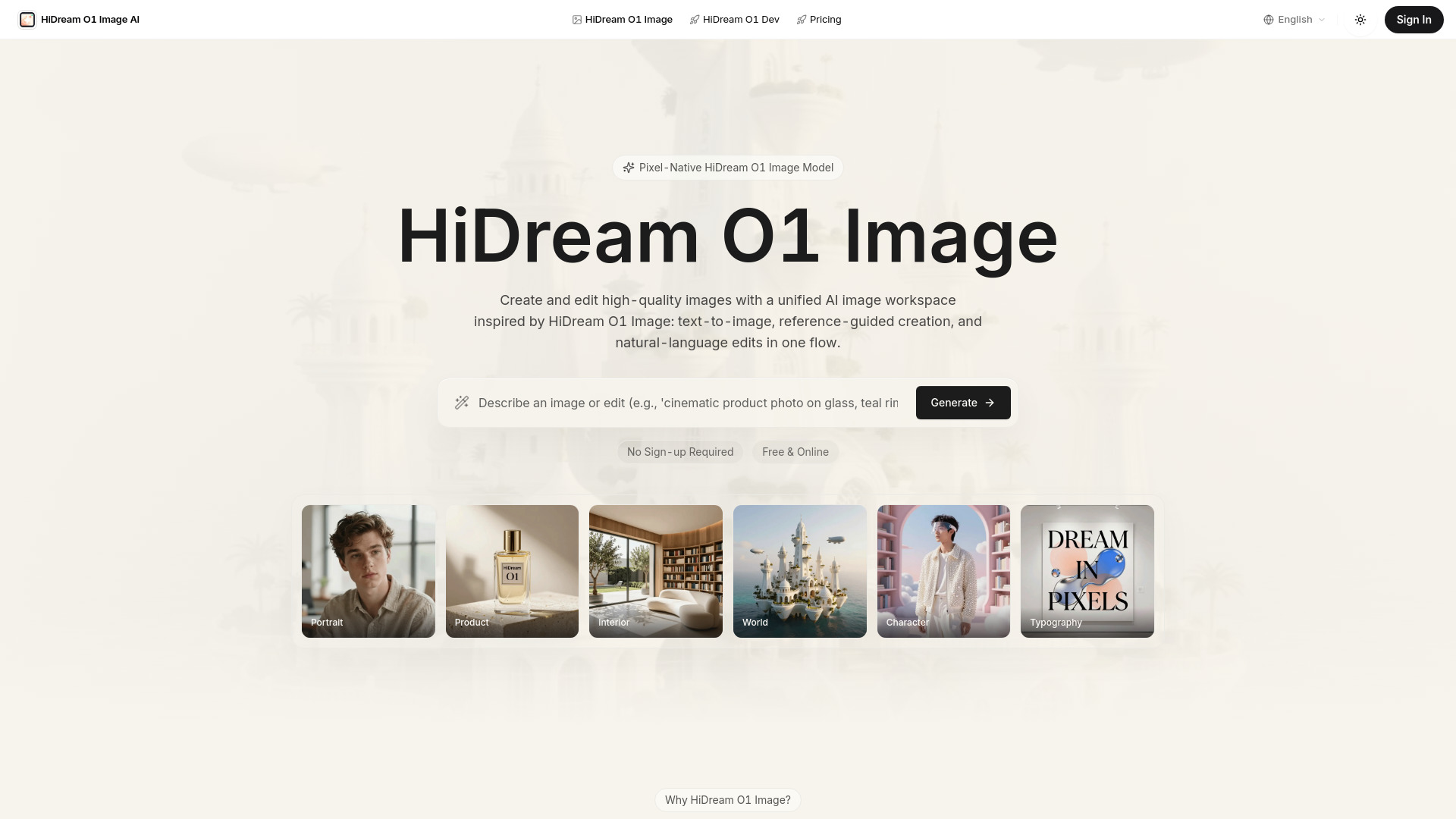 HiDream O1 Image screenshot