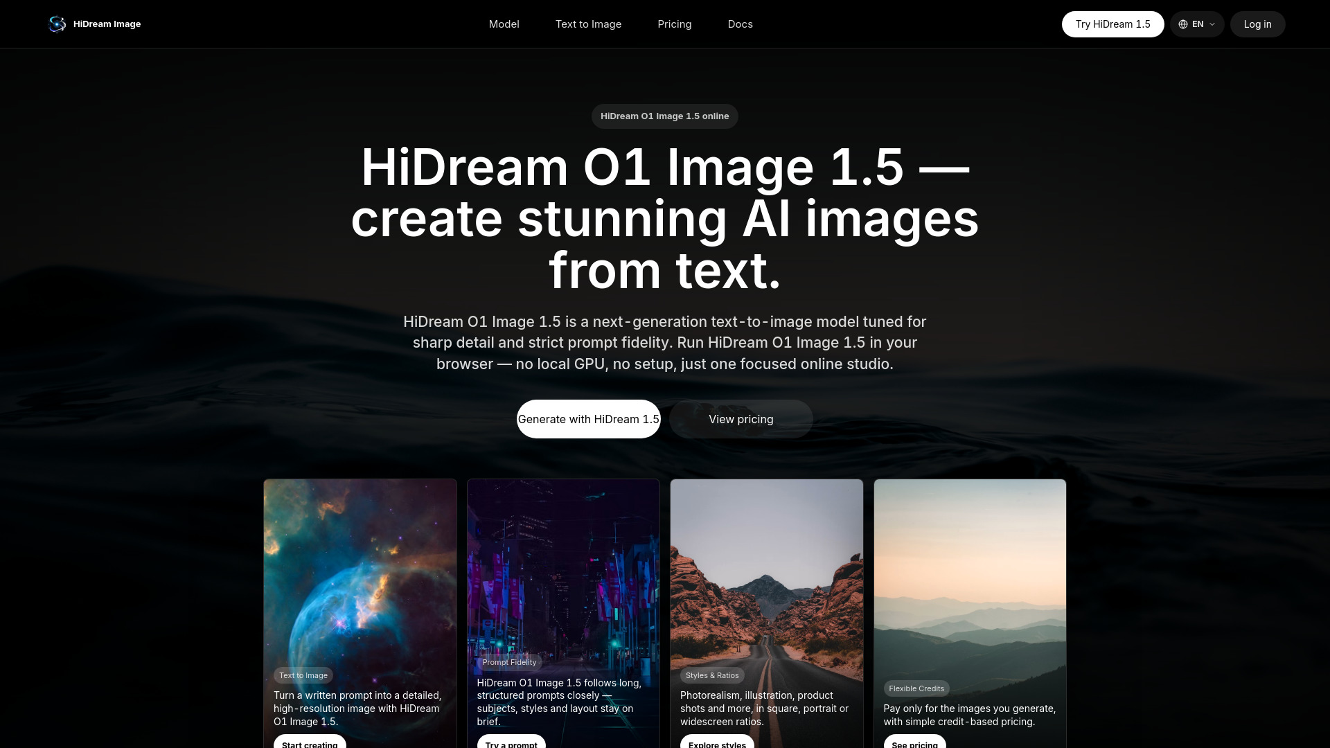 HiDream AI screenshot