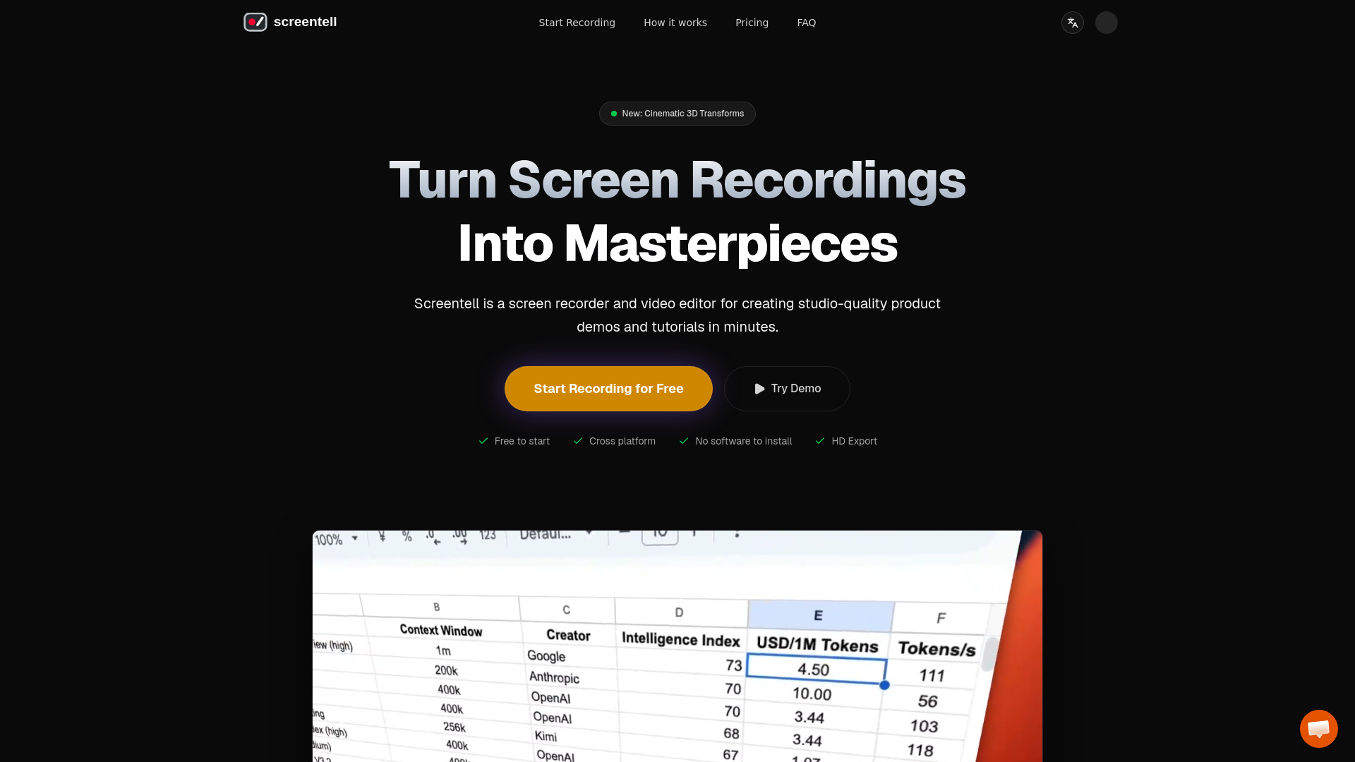 Screentell screenshot