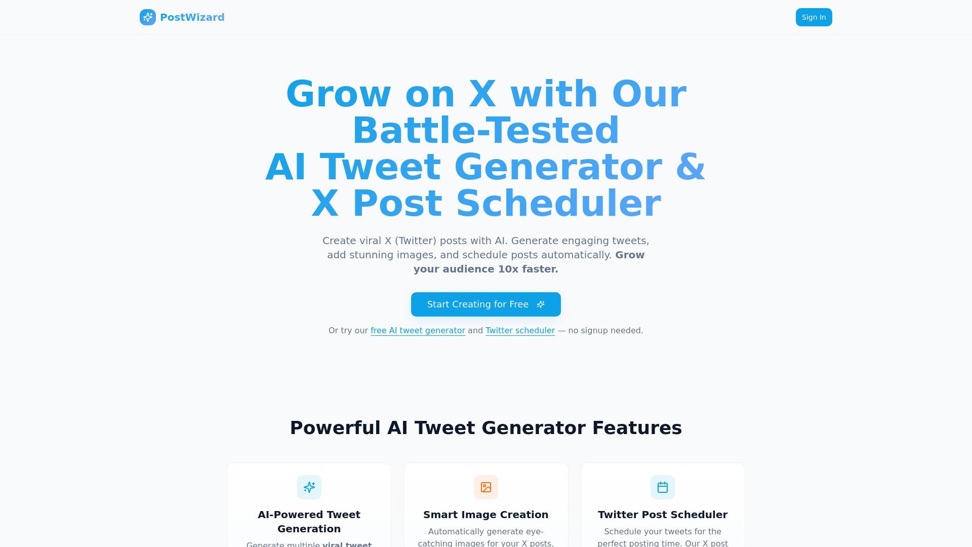 PostWizard AI screenshot