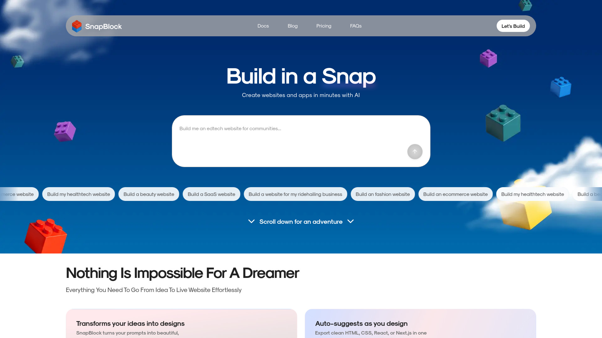 SnapBlock screenshot