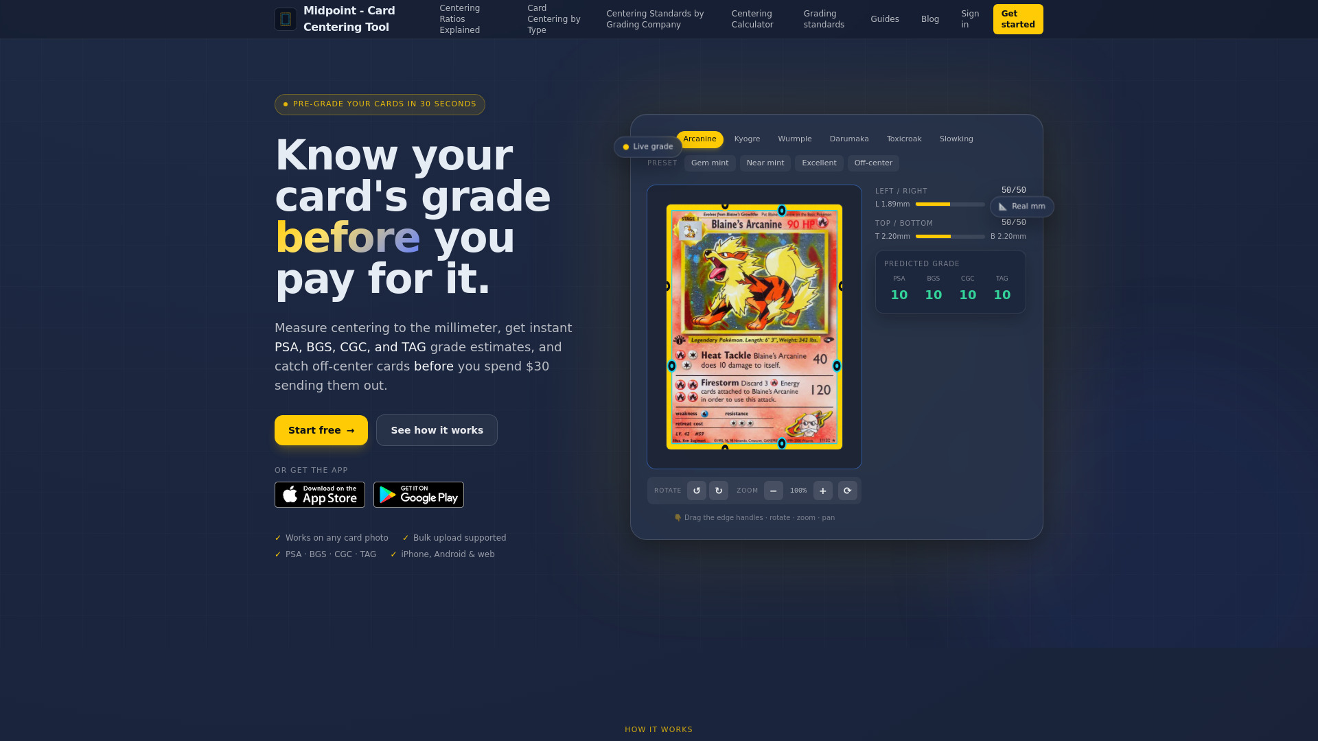 Midpoint - Card Centering Tool screenshot