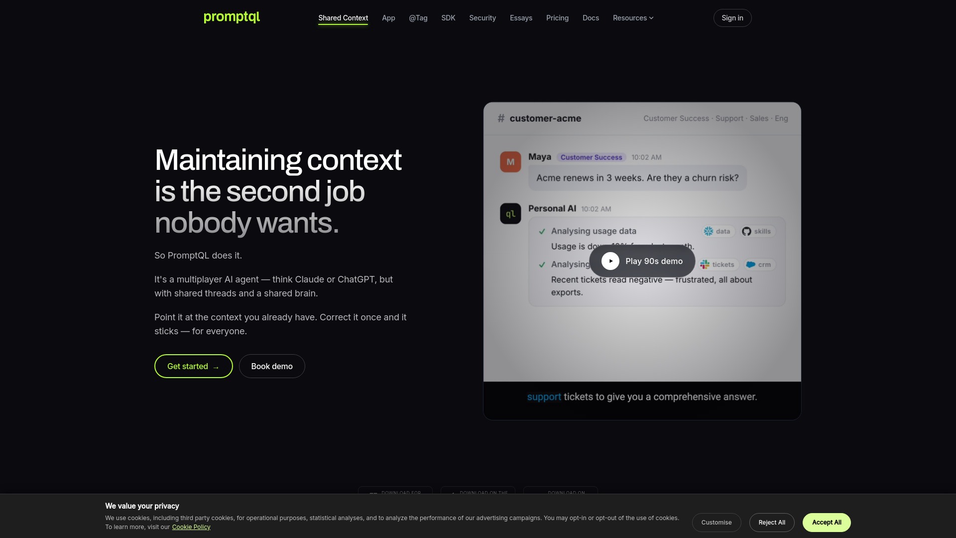 PromptQL screenshot