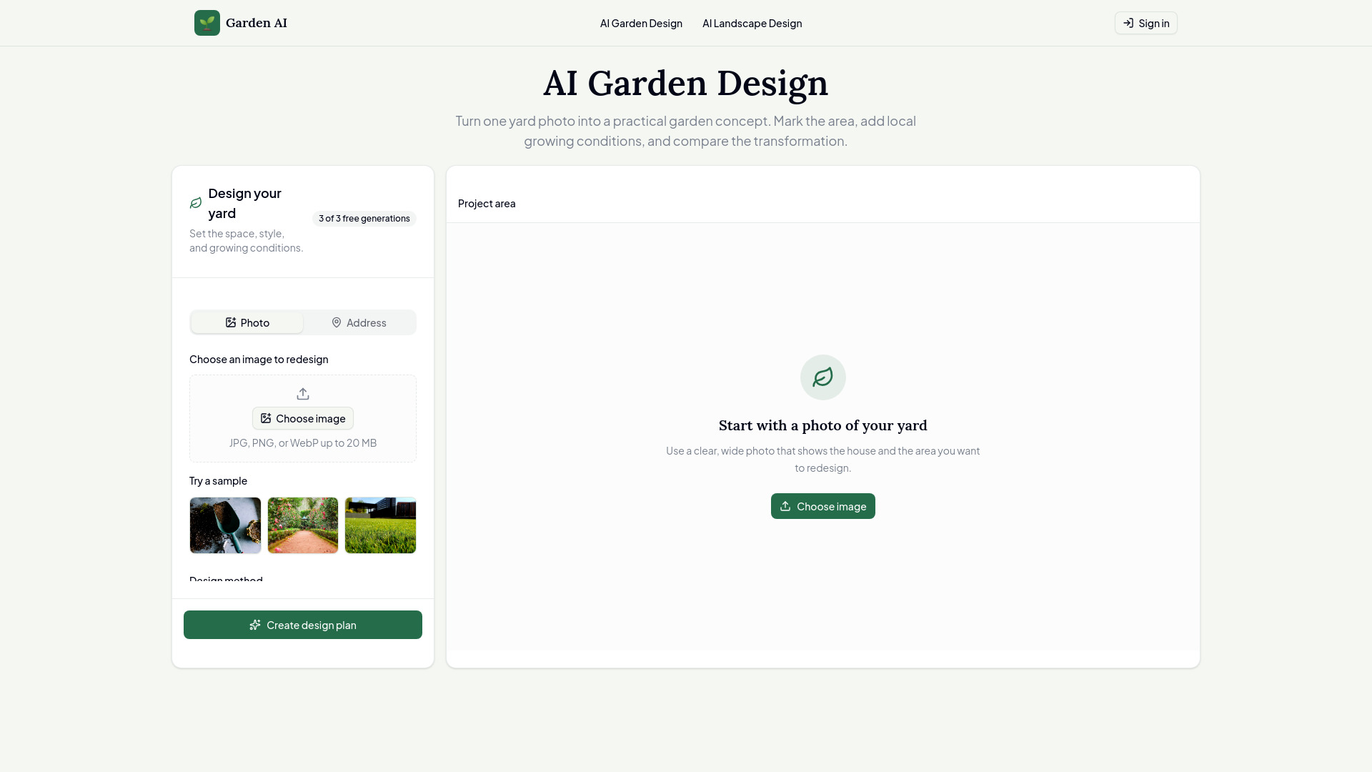 AI Garden Design screenshot