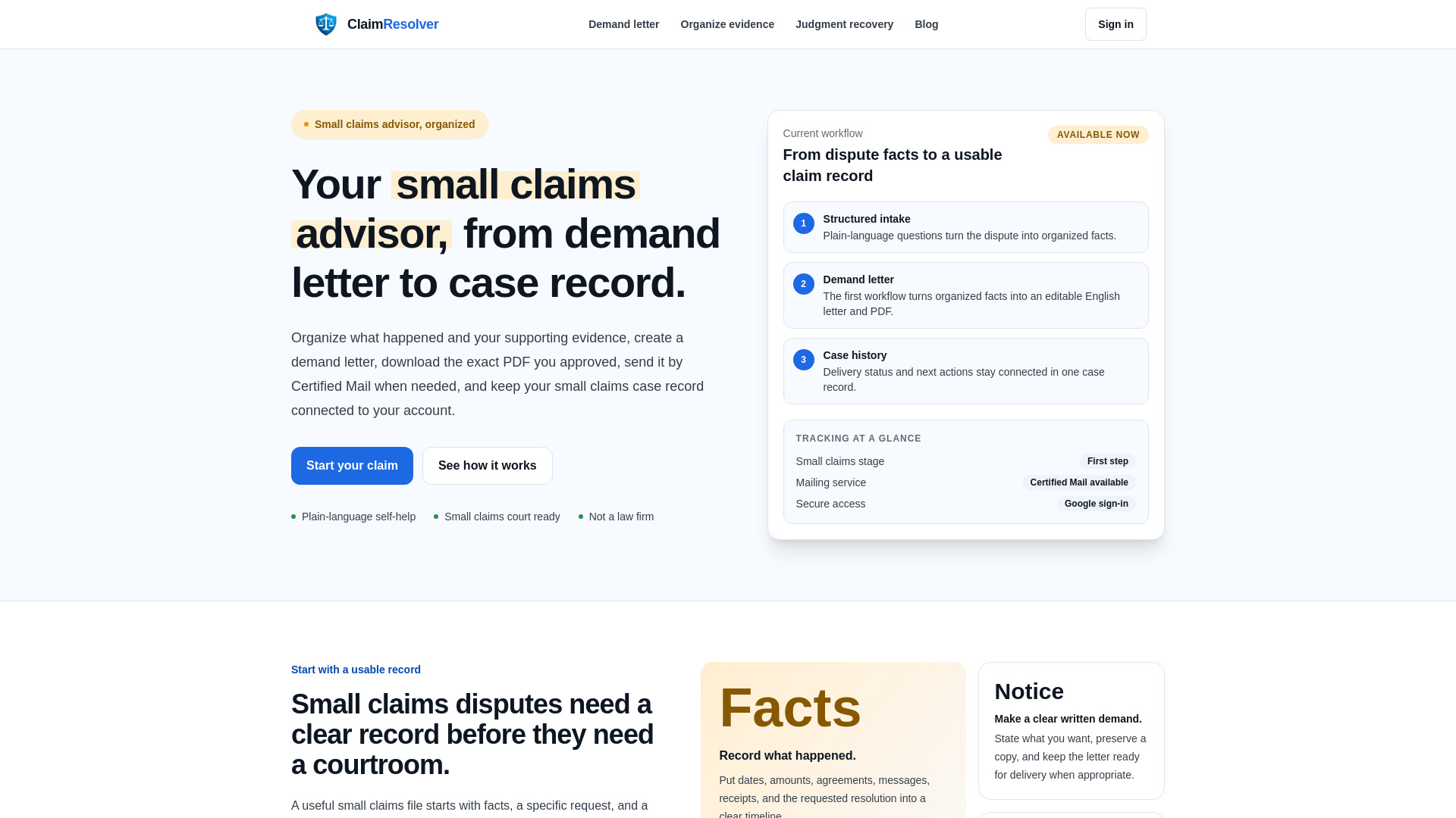ClaimResolver.ai screenshot