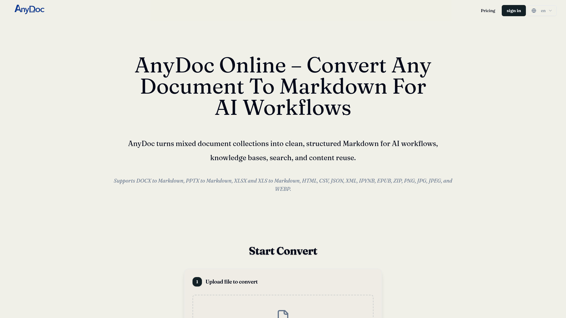 Any Doc to MD screenshot