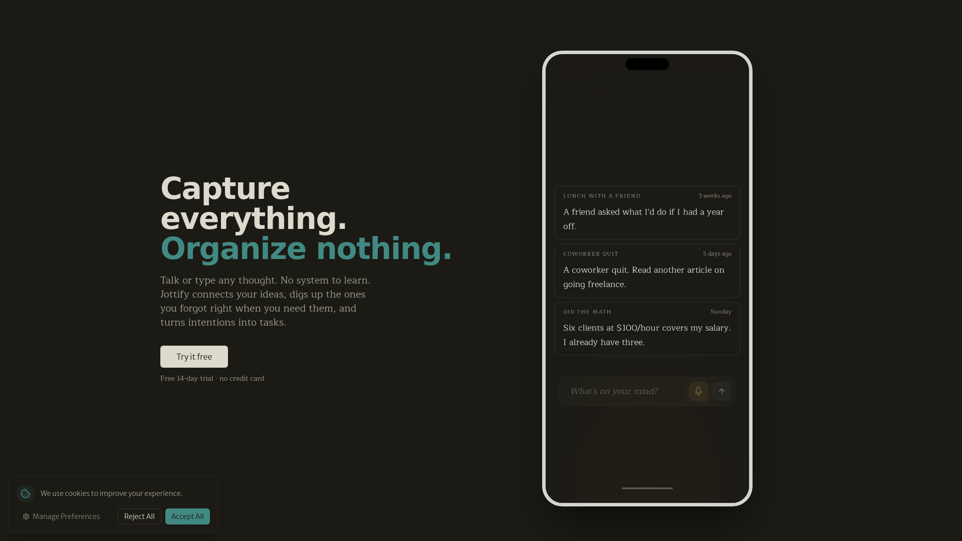 Jottify screenshot