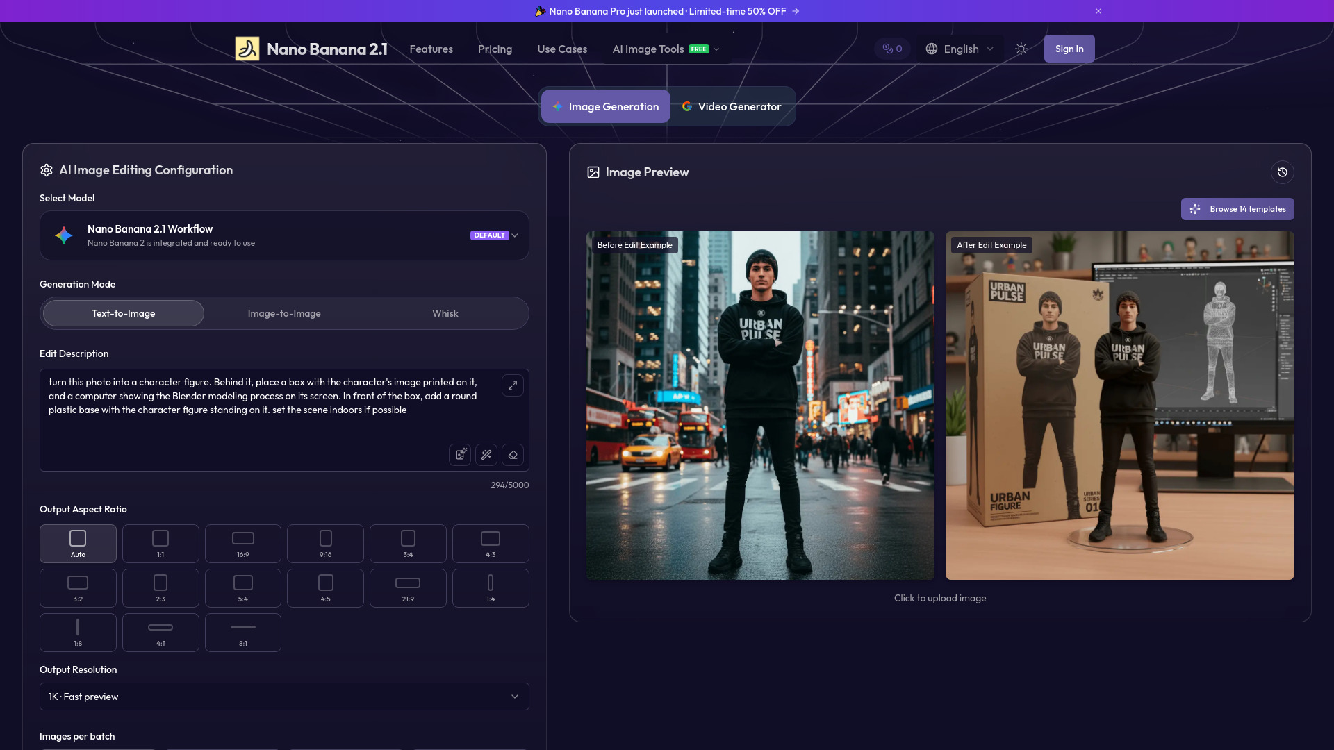 nanobanana 2.1 screenshot