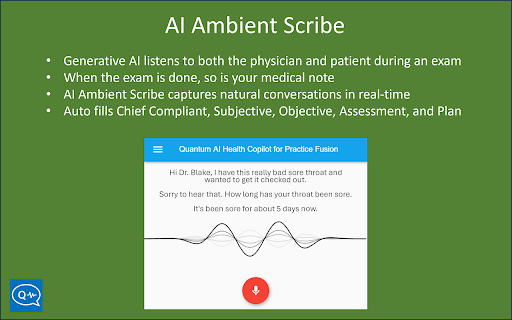 Generative AI Copilot and Ambient Scribe screenshot