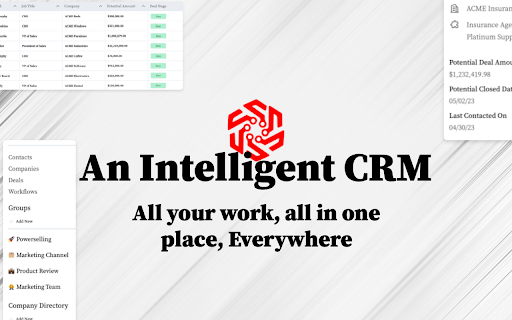 Bearish OS CRM Chrome Extension screenshot