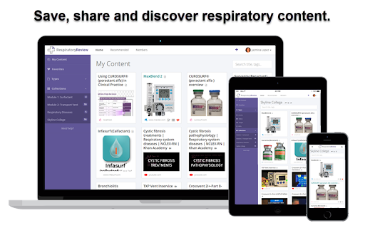 Respiratory Content Platform screenshot