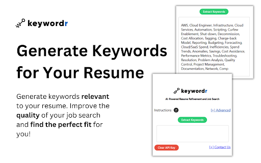 Keywordr screenshot