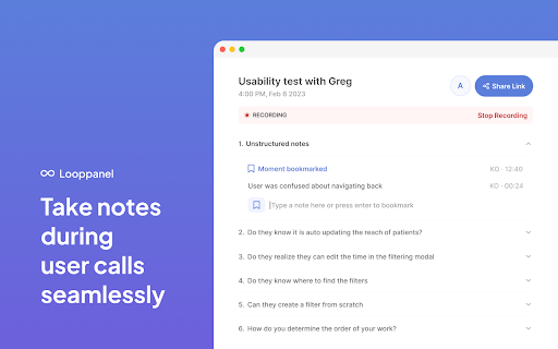 Looppanel screenshot