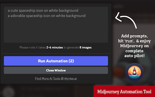 Midjourney AutoPilot screenshot