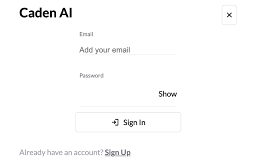 Caden AI screenshot