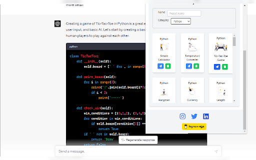 ProjectGPT Project Starter screenshot