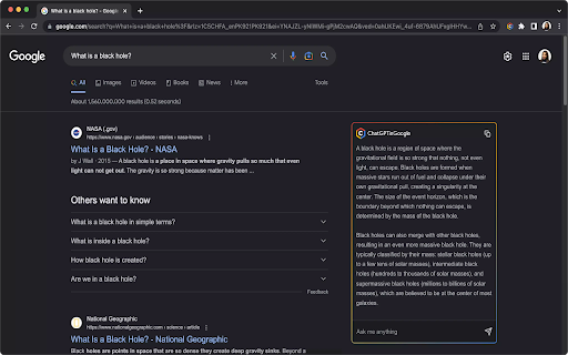 ChatGPTinGoogle screenshot