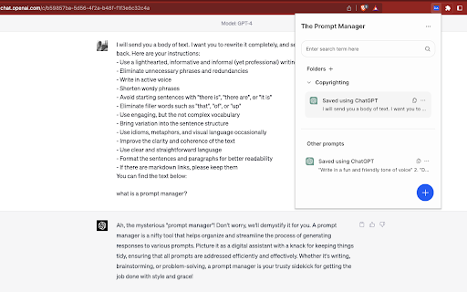 Prompt-Manager.com screenshot