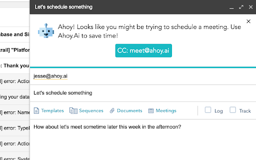 Ahoy.Ai Web Extension screenshot