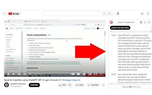 YouTube Video Summarizer screenshot