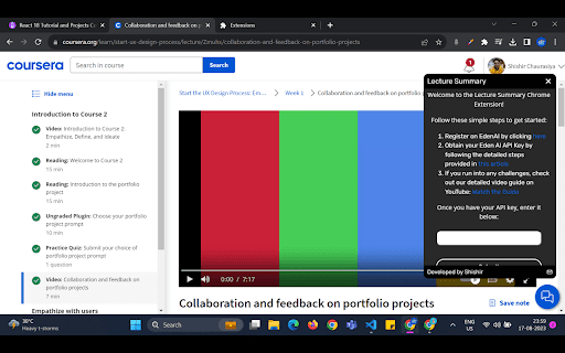 Lecture Summary: YouTube, Udemy And Coursera screenshot