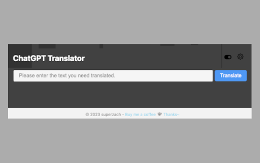 ChatGPT Translator screenshot