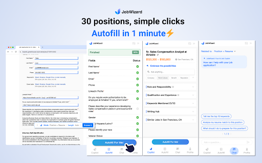 JobWizard screenshot