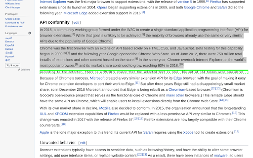 GPT-2 Detector Browser Extension screenshot