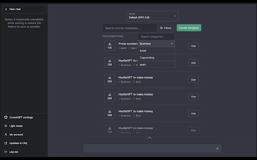 CrowdGPT Chrome Extension screenshot
