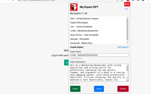 My Expert GPT screenshot