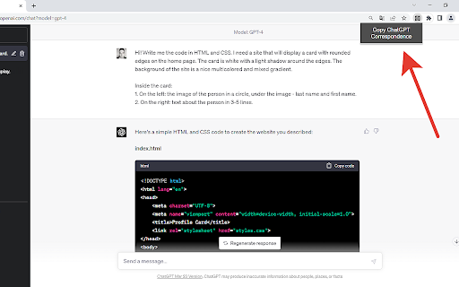 ChatGPT Clipper screenshot