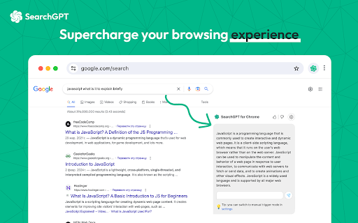 SearchGPT screenshot