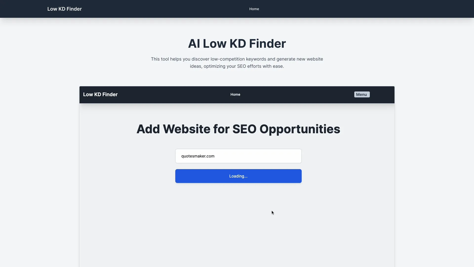 LowKDFinder screenshot