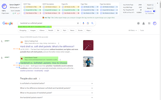 SERP Sonar screenshot