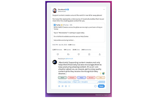 Reacti.ai screenshot