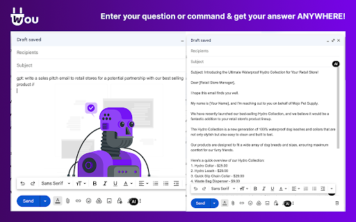 Wou AI Browser Integration screenshot